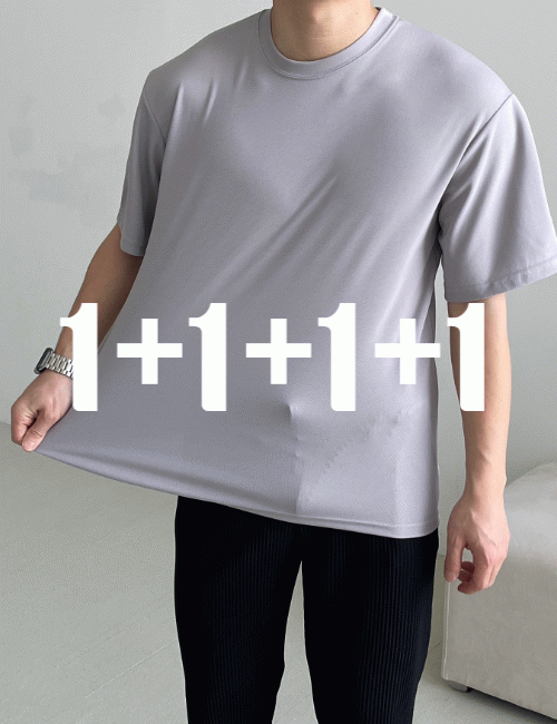 [1+1+1+1]쿨 드라이 아이스 매쉬 반팔 티셔츠 (5color)