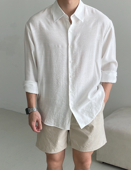 루즈핏 실켓 셔츠 (4color)