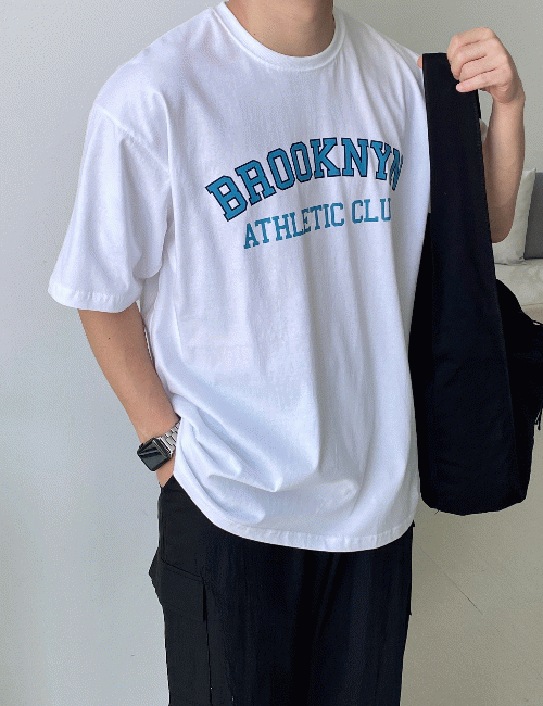 오버핏 브루클린 반팔 티셔츠 (4color)