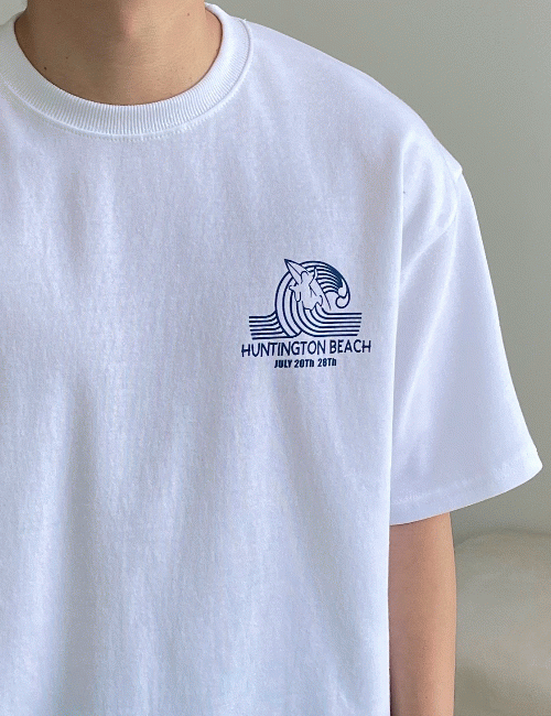 오버핏 서핑 반팔 티셔츠 (3color)